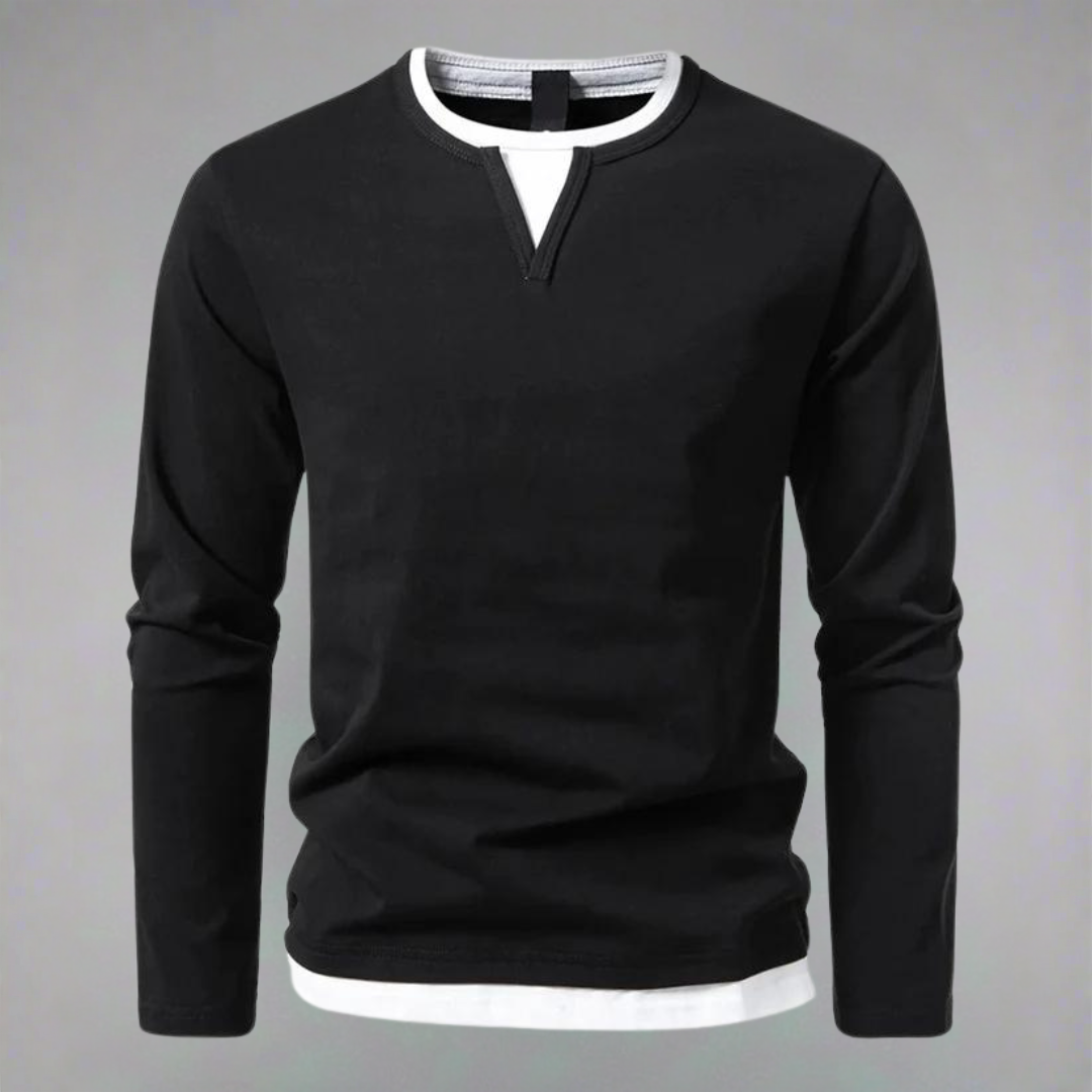 Ryan | Langärmeliger Pullover mit V-Ausschnitt, Modern Style