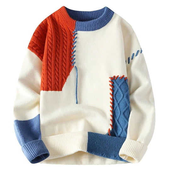 JOEL™ | Gemütlicher Patchwork-Pullover