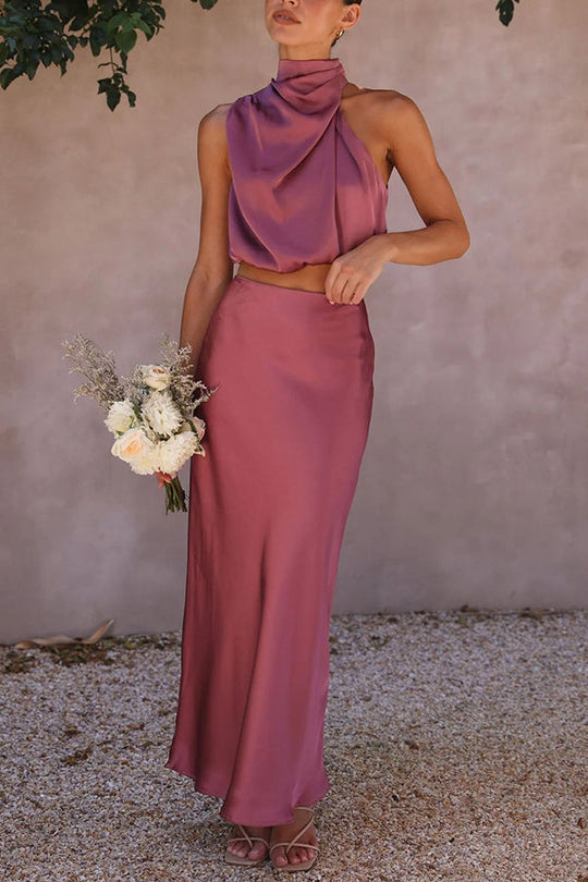 Clara™ Zweiteilige Satin-Kleid-Sets