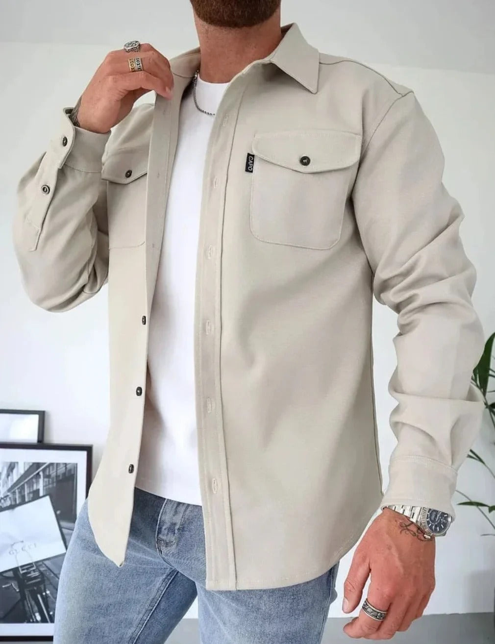 THOM™ | Hemdjacke mit Knopfleiste