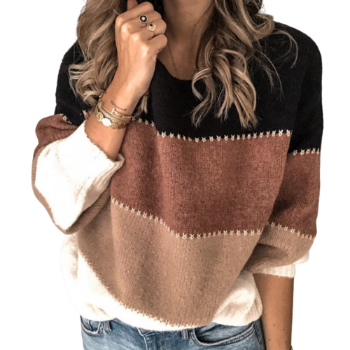 Lea | Gestreifter Strickpulli für Frauen