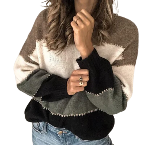 Lea | Gestreifter Strickpulli für Frauen