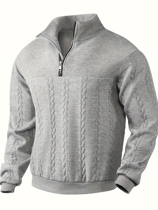 Rafael – Vintage Herrenpullover mit Reissverschluss