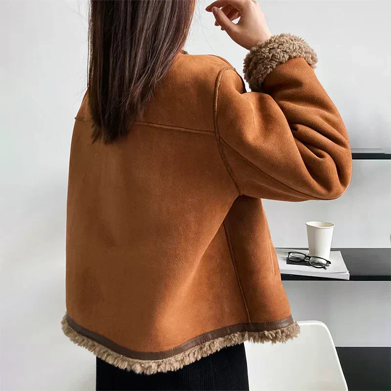 Rosalie - Shearling Button Jacket