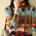 ALEA | STILVOLLER CASHMERE-PATCHWORK ROLLKRAGENPULLOVER