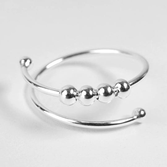 925 Sterling Silver - Aria - Anti-Stress Fidget Ring - stille im Herzen